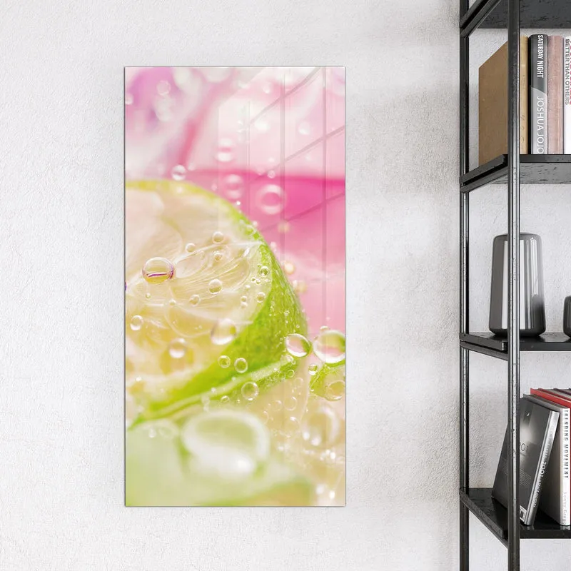 Magnettafel - Limetten auf Rosa