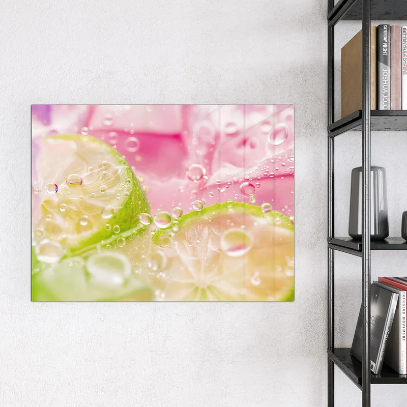 Magnettafel - Limetten auf Rosa