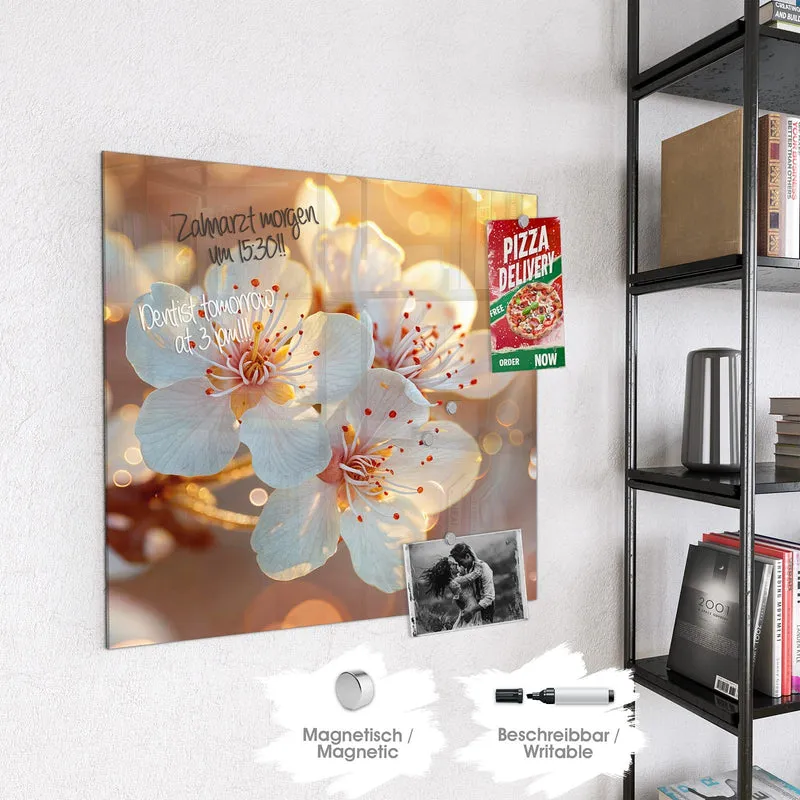 Magnettafel - Blüten im Sonnenlicht