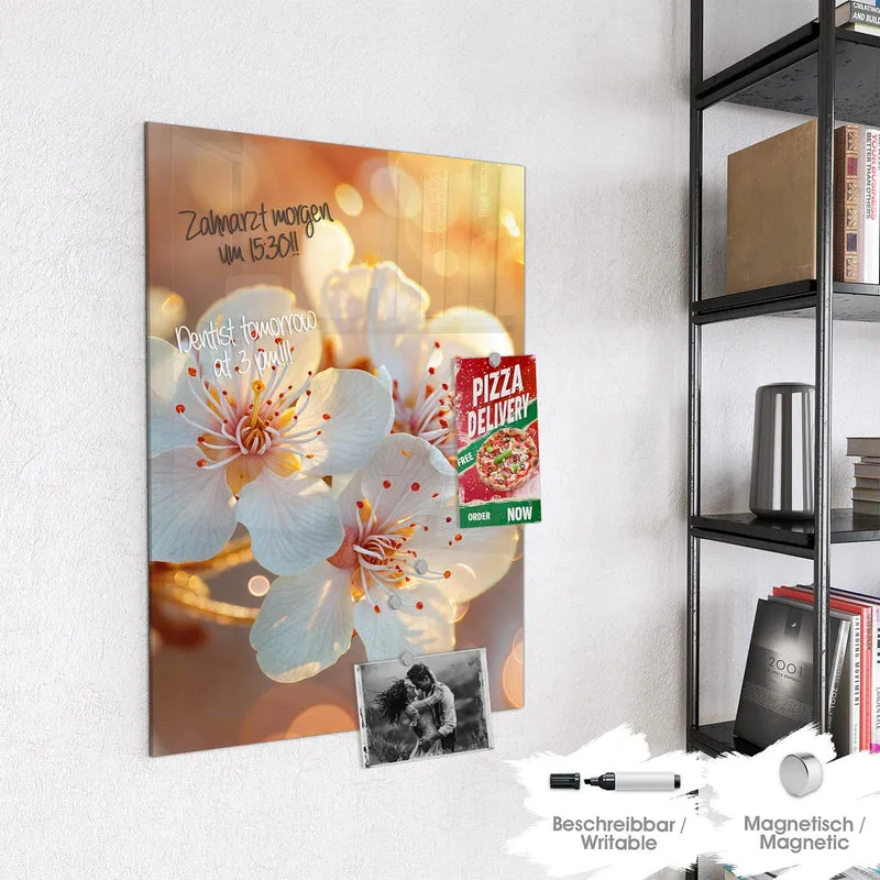 Magnettafel - Blüten im Sonnenlicht