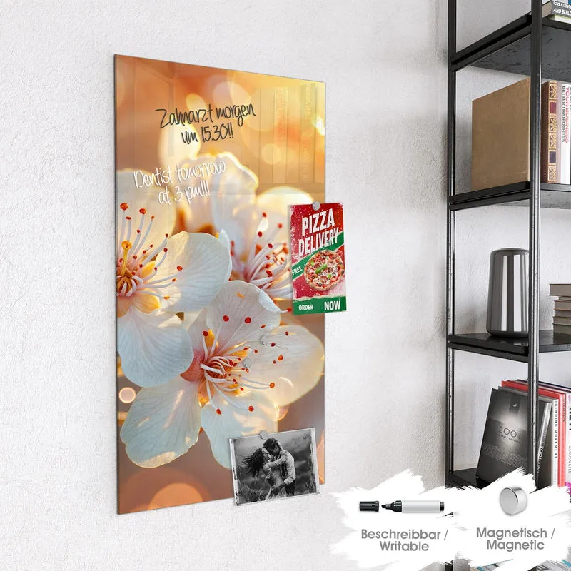 Magnettafel - Blüten im Sonnenlicht