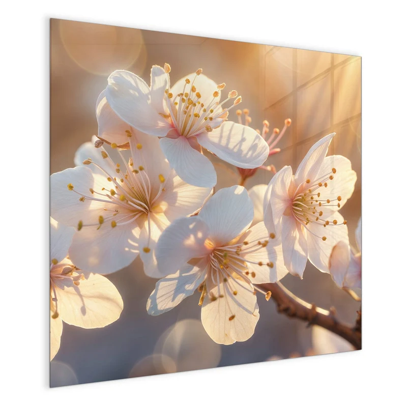 Magnettafel - Goldene Kirschblüten