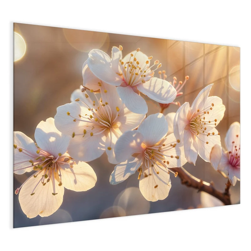 Magnettafel - Goldene Kirschblüten
