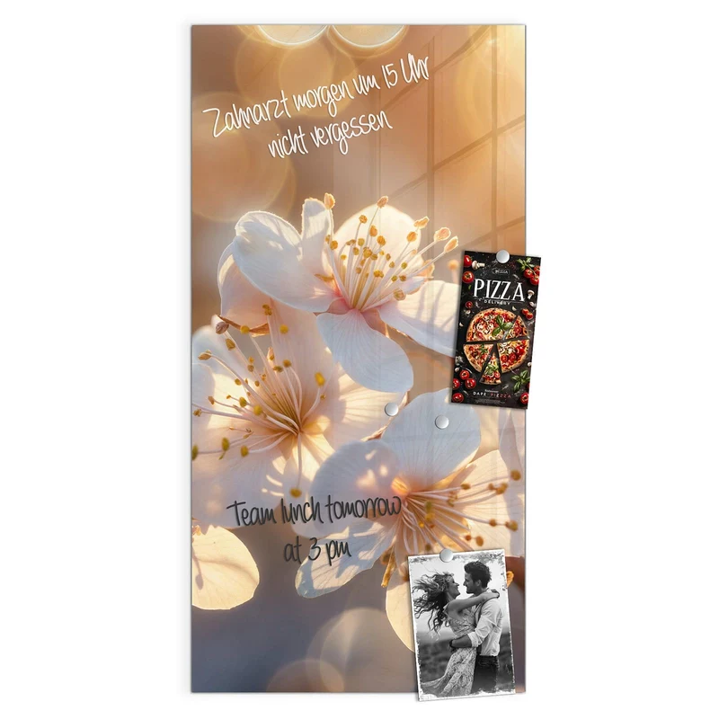 Magnettafel - Goldene Kirschblüten