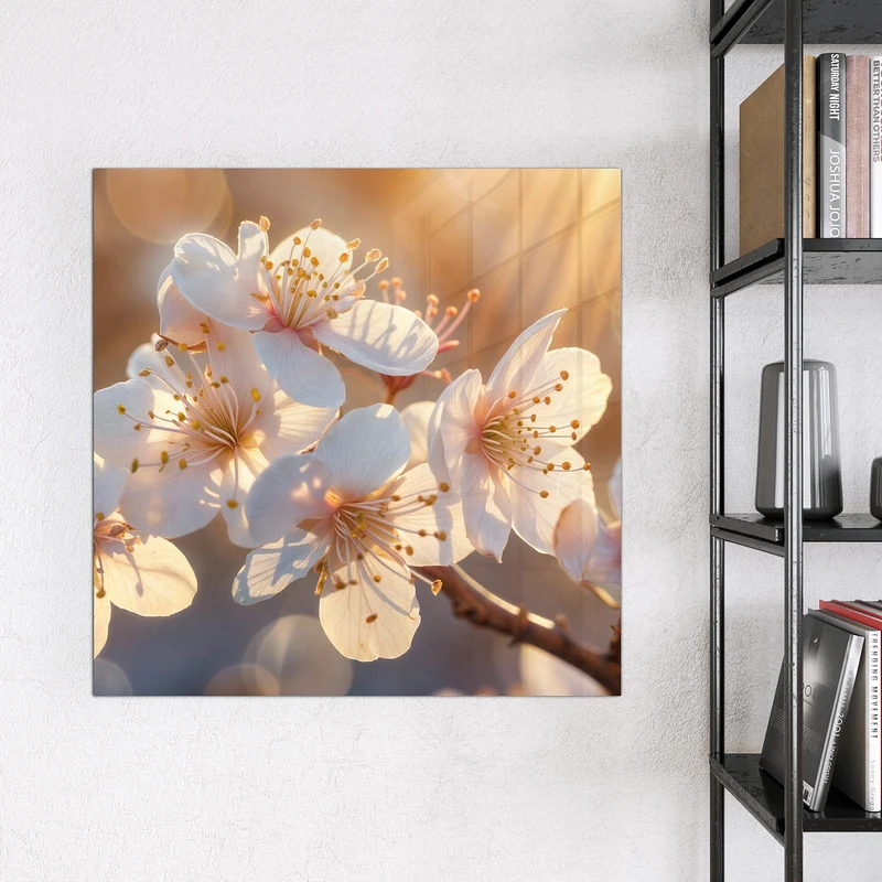 Magnettafel - Goldene Kirschblüten