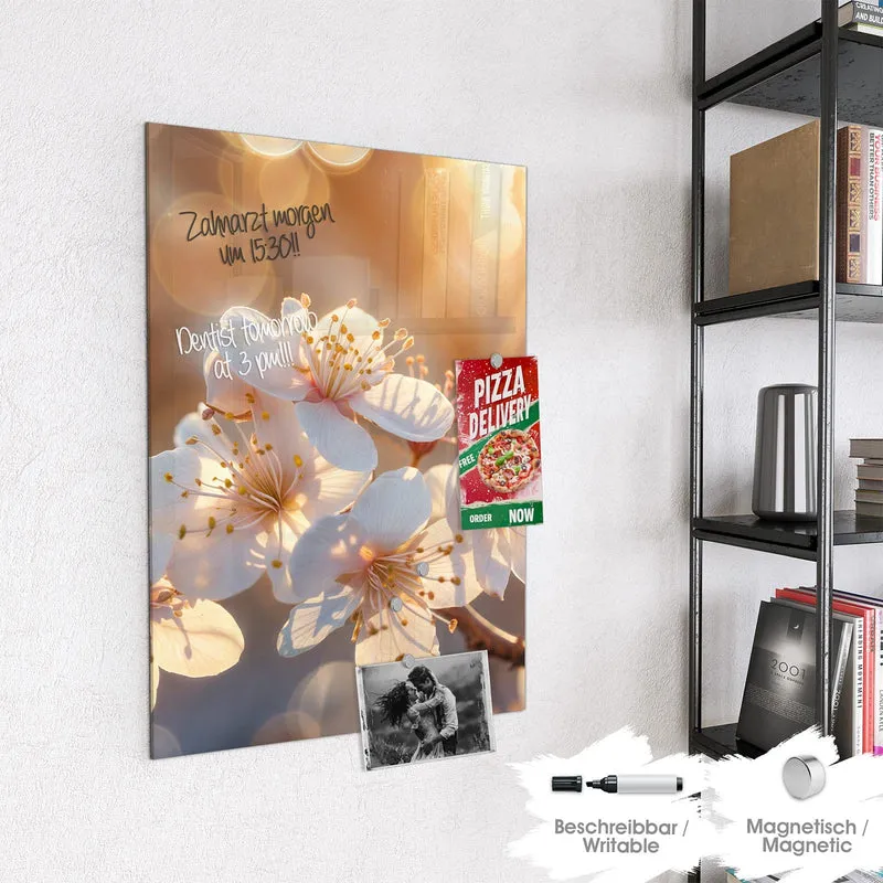 Magnettafel - Goldene Kirschblüten