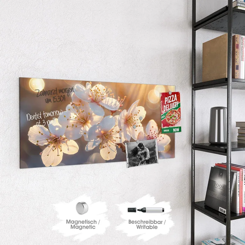 Magnettafel - Goldene Kirschblüten