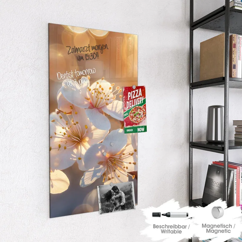 Magnettafel - Goldene Kirschblüten