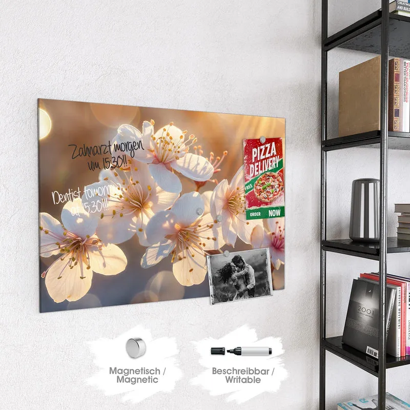 Magnettafel - Goldene Kirschblüten