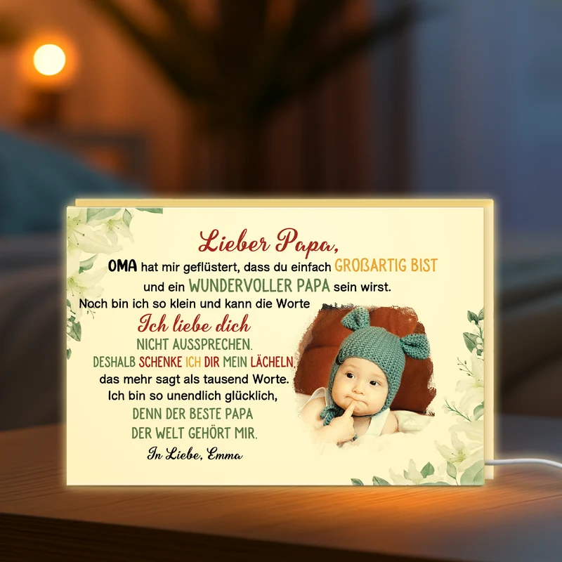 Liebe Mama - Personalisiertes Geschenk | Lightbox Mama Baby mit Foto
