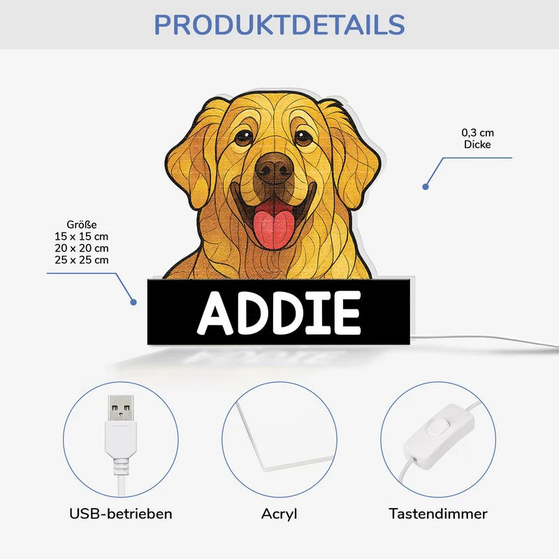Hund - Personalisiertes Geschenk | Lightbox Hunde