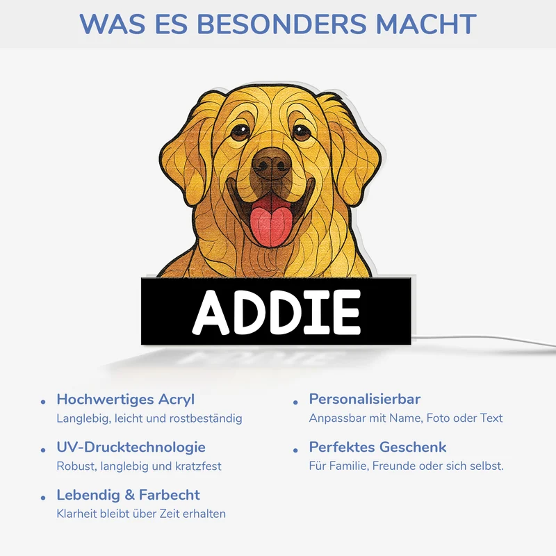 Hund - Personalisiertes Geschenk | Lightbox Hunde