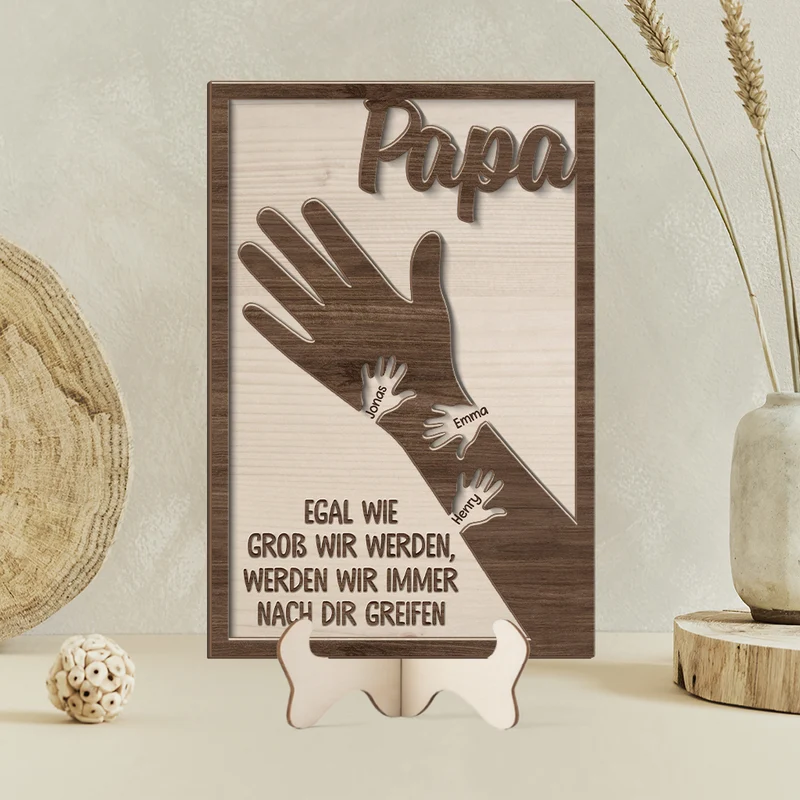Egal Wie Groß Ich Werde - Personalisiertes Geschenk | Holztafel Mama