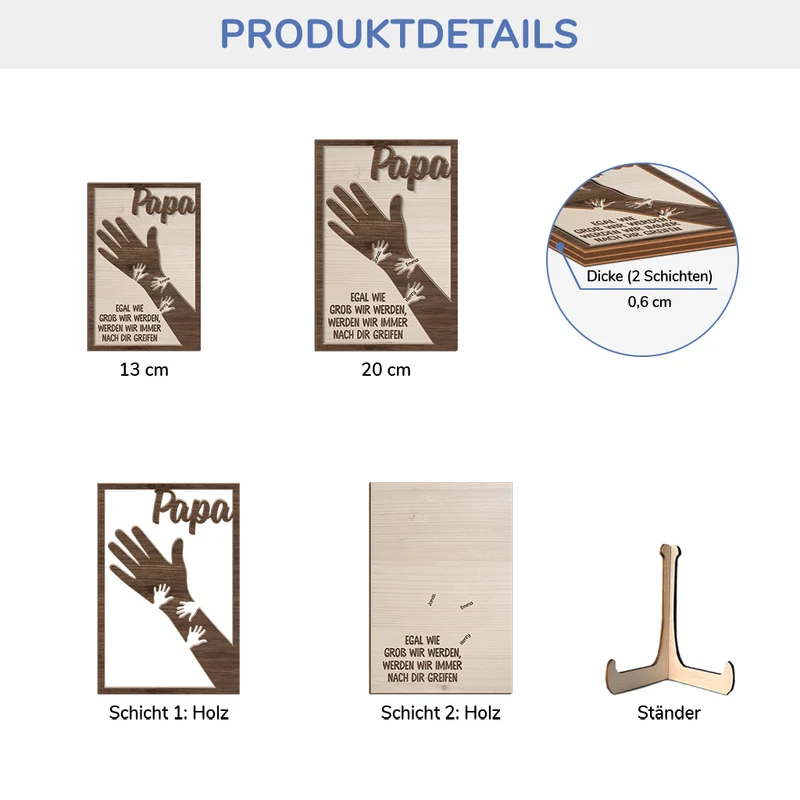 Egal Wie Groß Ich Werde - Personalisiertes Geschenk | Holztafel Mama
