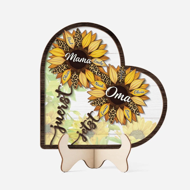 Zuerst Mama Jetzt Oma - Personalisiertes Geschenk | Holztafel für Mama