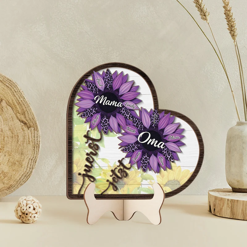 Zuerst Mama Jetzt Oma - Personalisiertes Geschenk | Holztafel für Mama