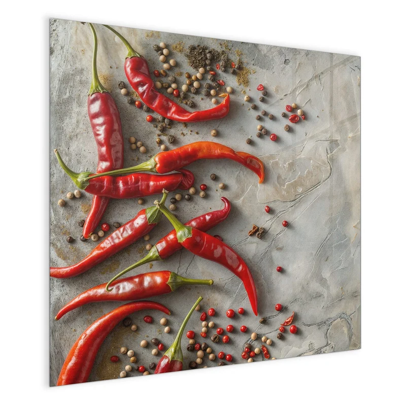 Magnettafel - Chilis mit Pfeffer