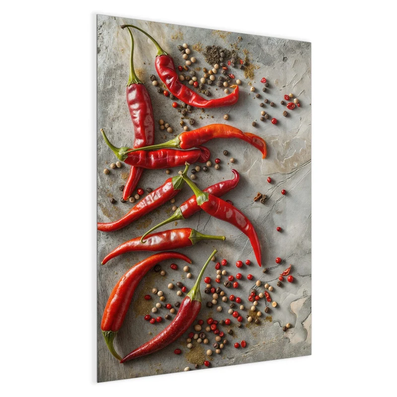 Magnettafel - Chilis mit Pfeffer