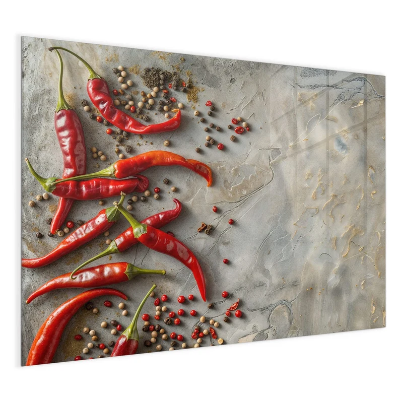 Magnettafel - Chilis mit Pfeffer