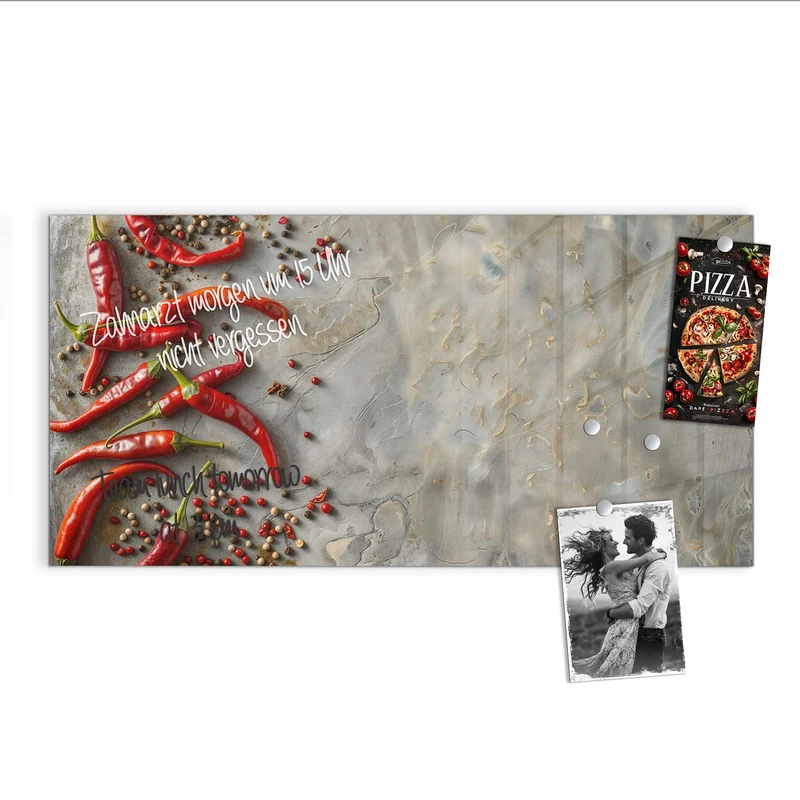 Magnettafel - Chilis mit Pfeffer