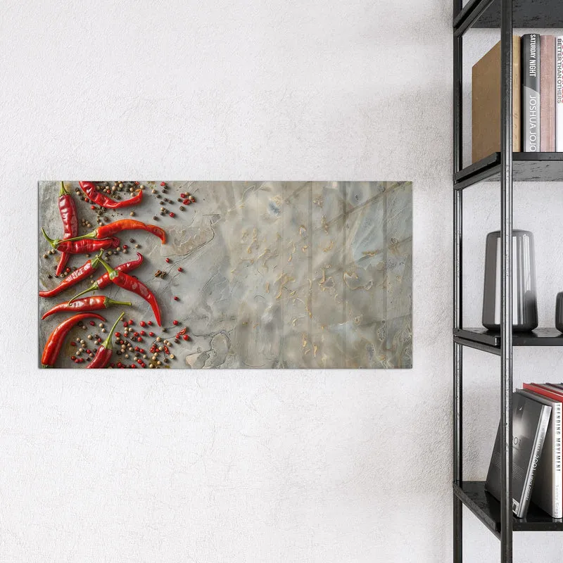 Magnettafel - Chilis mit Pfeffer