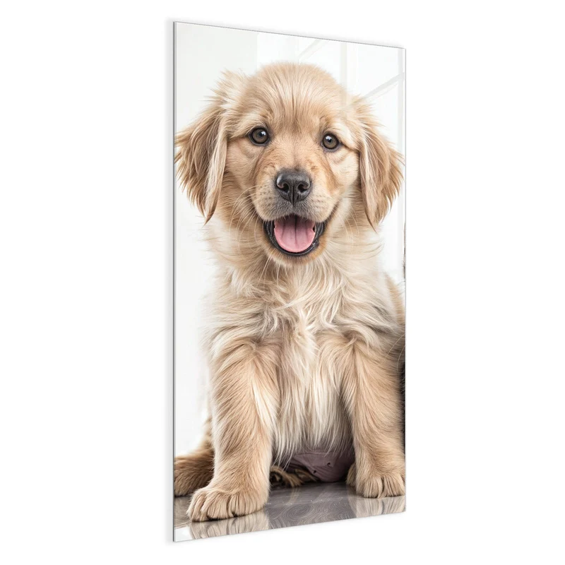 Magnettafel - Retriever und Kätzchen