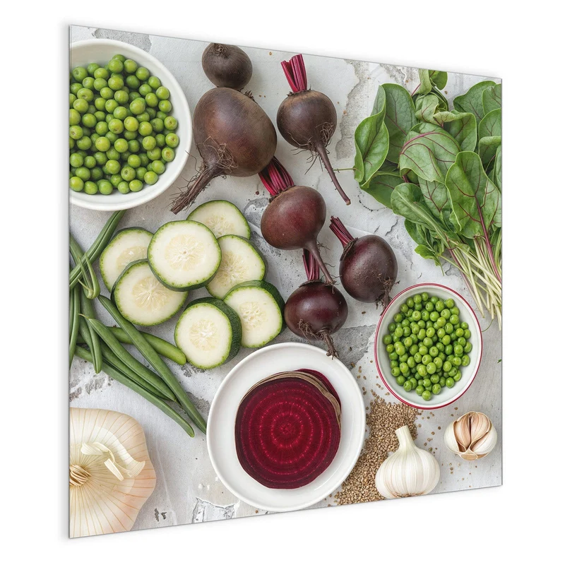Magnettafel - Rote Bete und Erbsen