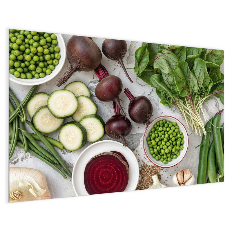 Magnettafel - Rote Bete und Erbsen