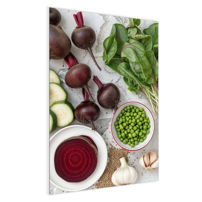 Magnettafel - Rote Bete und Erbsen
