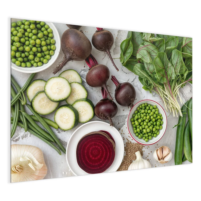 Magnettafel - Rote Bete und Erbsen
