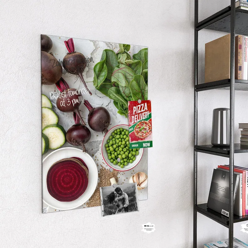 Magnettafel - Rote Bete und Erbsen