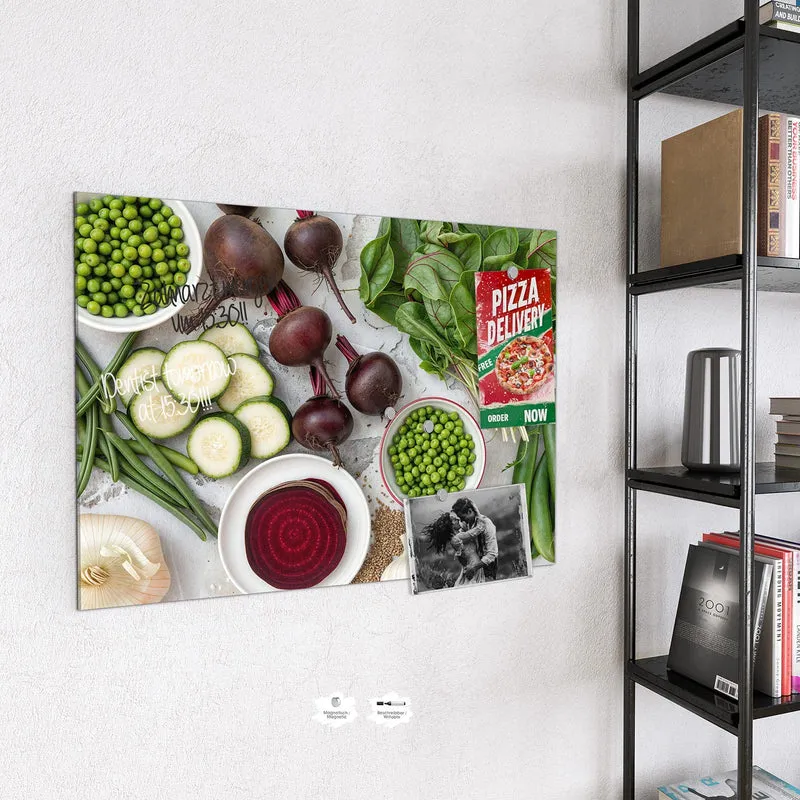 Magnettafel - Rote Bete und Erbsen