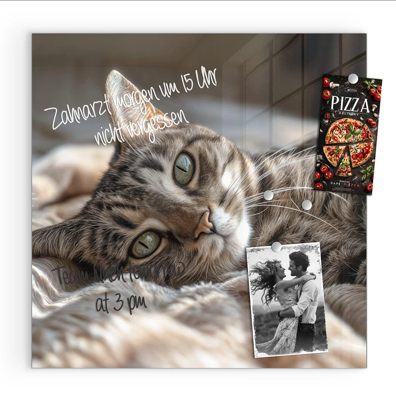 Magnettafel - Gemütliche Katze
