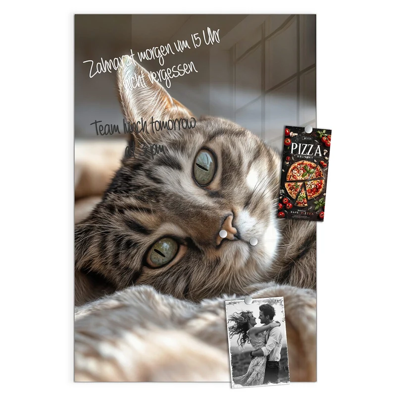 Magnettafel - Gemütliche Katze