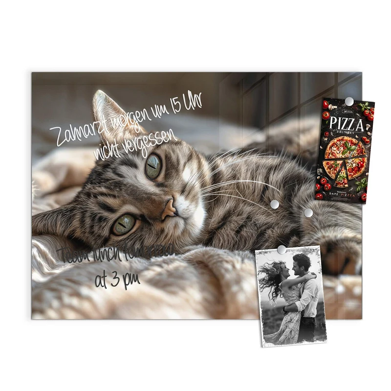 Magnettafel - Gemütliche Katze