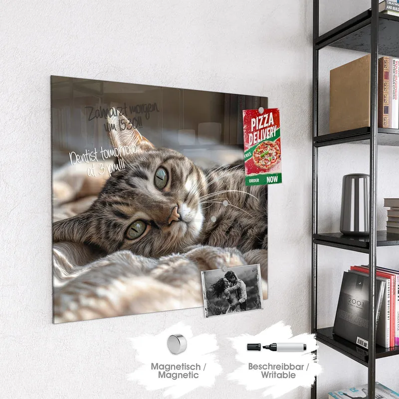 Magnettafel - Gemütliche Katze