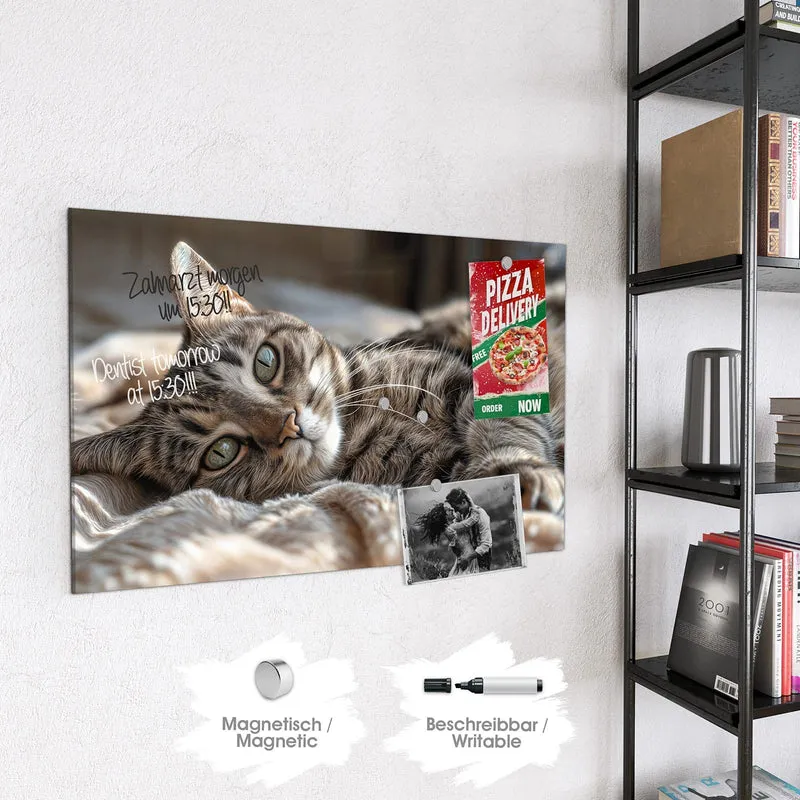 Magnettafel - Gemütliche Katze