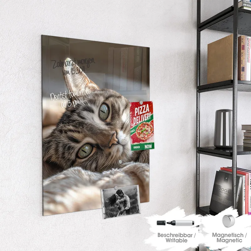 Magnettafel - Gemütliche Katze