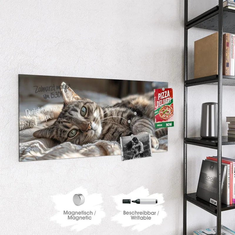 Magnettafel - Gemütliche Katze