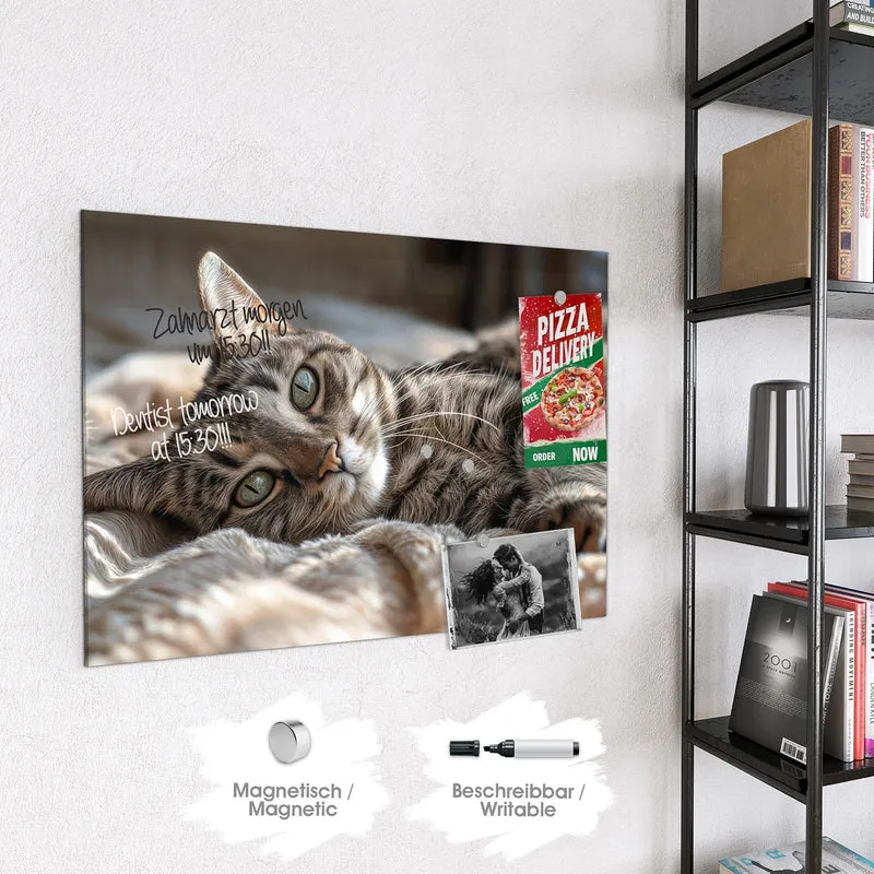 Magnettafel - Gemütliche Katze