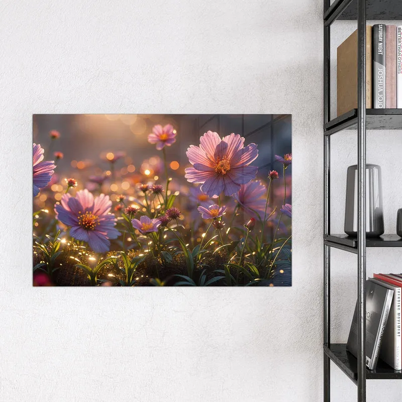 Magnettafel - Rosa Blütenwiese