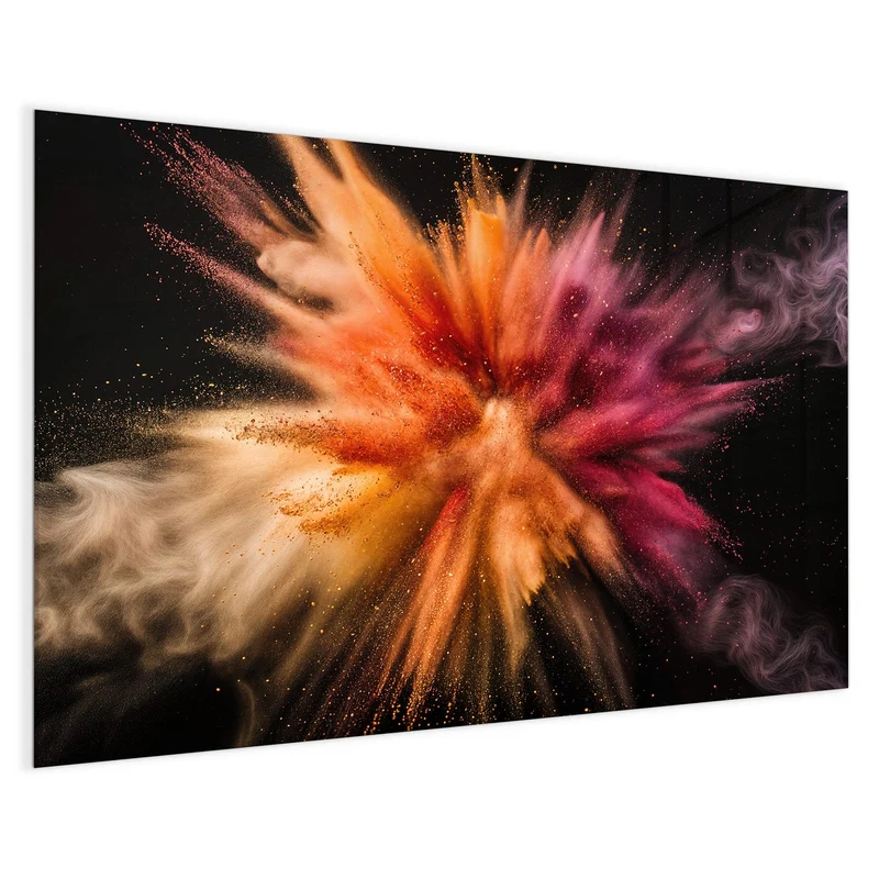 Magnettafel - Farbpulver auf Schwarz