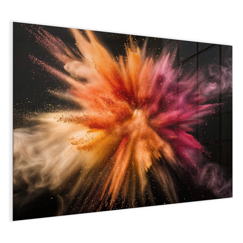 Magnettafel - Farbpulver auf Schwarz
