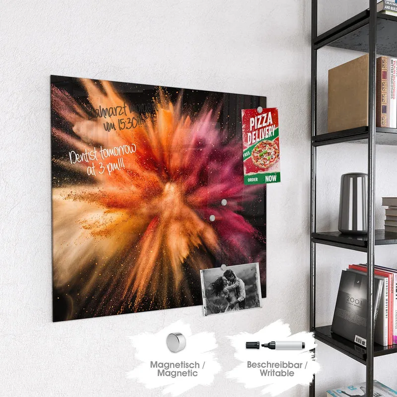 Magnettafel - Farbpulver auf Schwarz