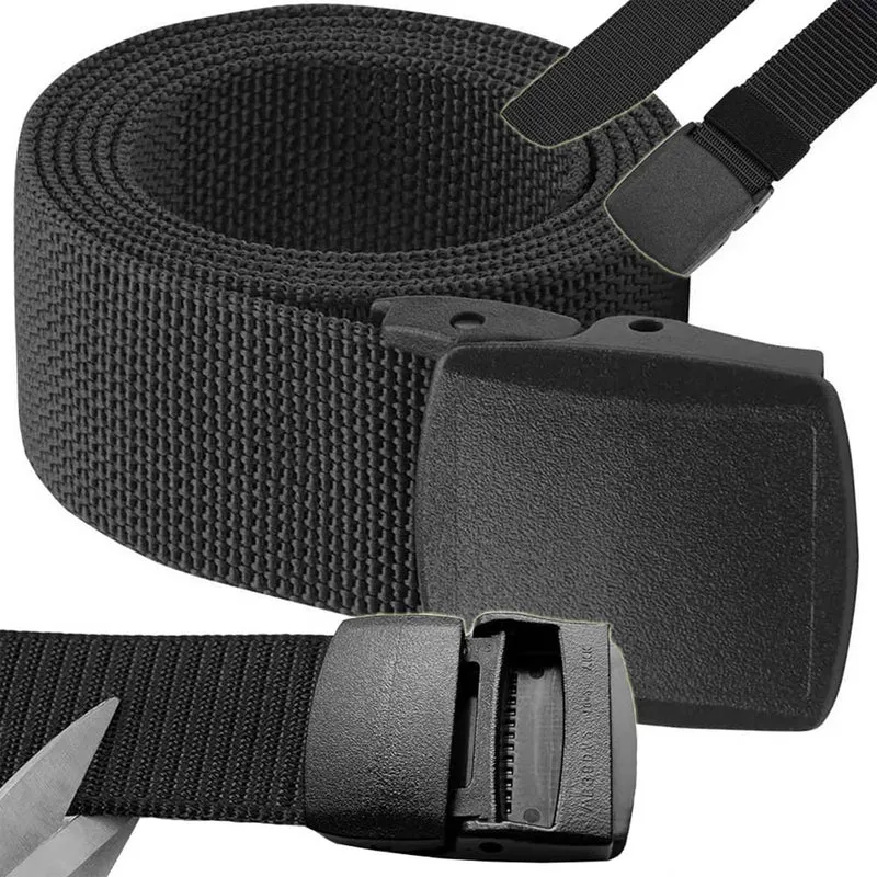 Gürtel Hosengürtel Quick Release Militär Koppel Universal Armee Gürtel Schwarz