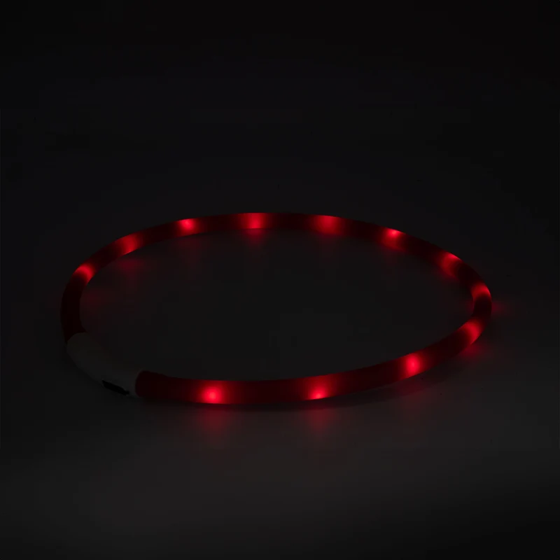Hundehalsband LED Leuchthalsband Leuchtband Wasserdicht Kürzbar Aufladbar USB