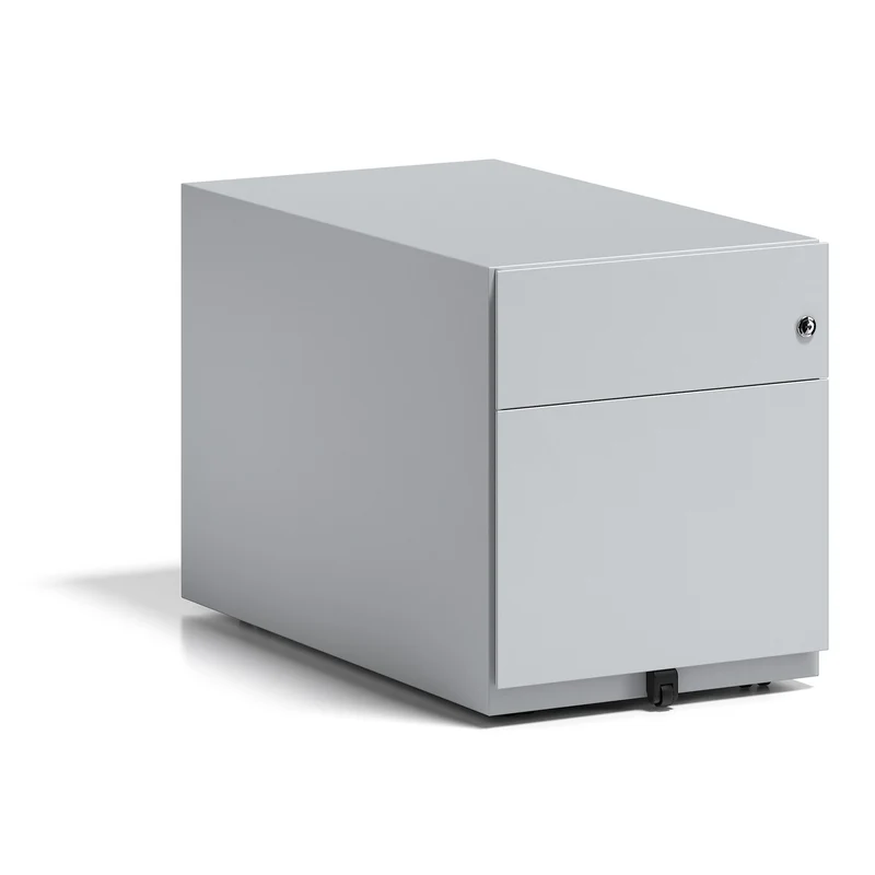 Rollcontainer Note™ | 2 Schubladen , Tiefe 775 mm, Griffleiste