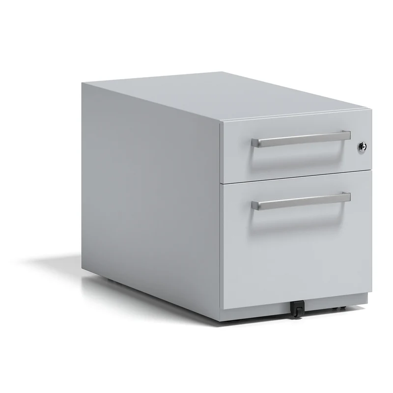 Rollcontainer Note™ | 2 Schubladen , Tiefe 775 mm, Designgriff