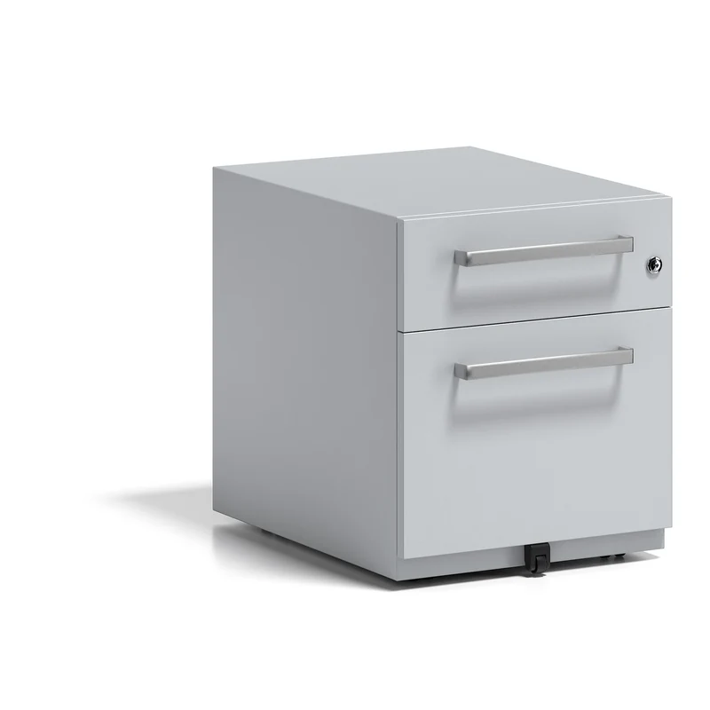 Rollcontainer Note™ | 2 Schubladen , Tiefe 565 mm, Designgriff