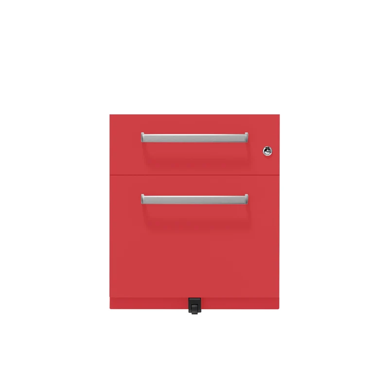 Rollcontainer Note™ | 2 Schubladen , Tiefe 565 mm, Designgriff